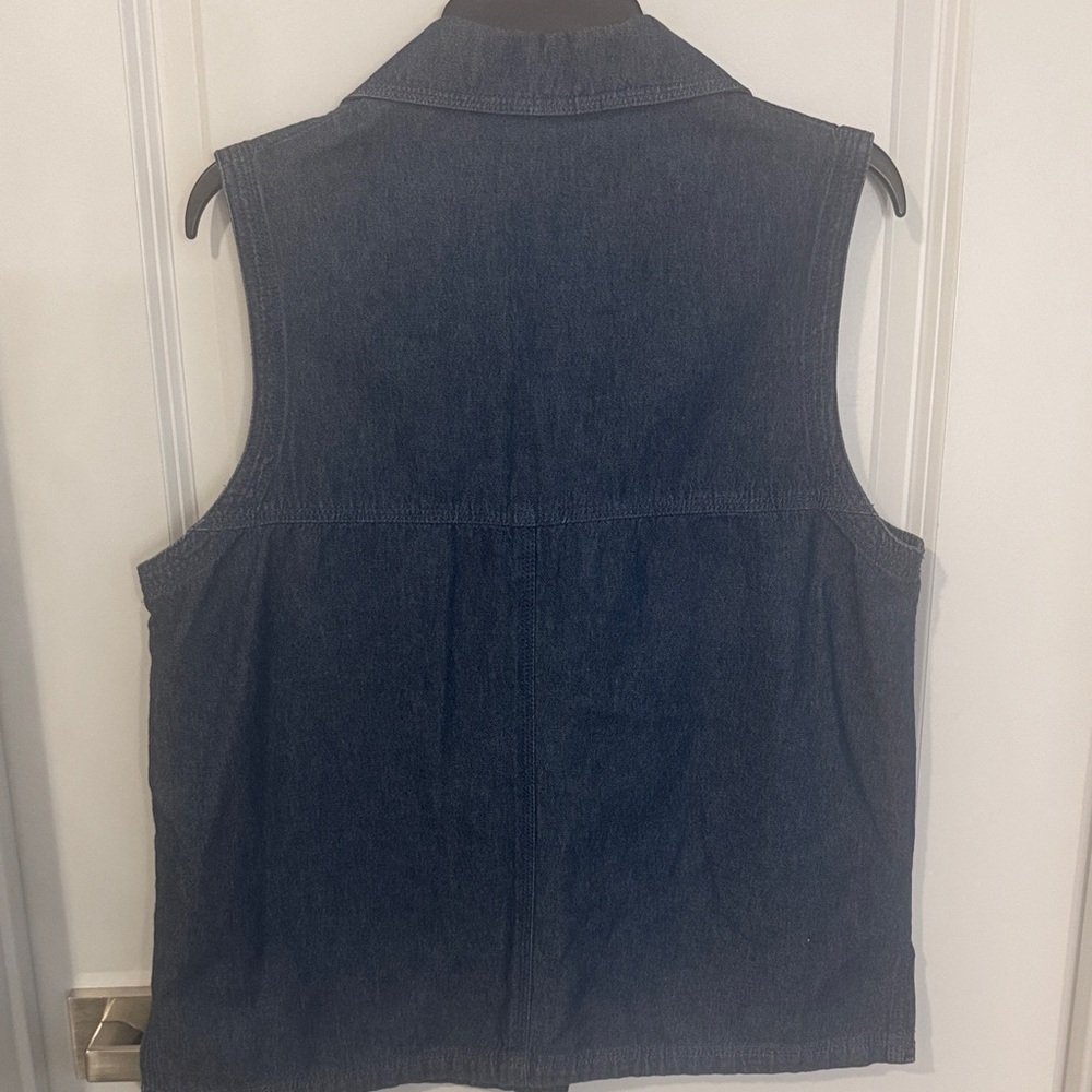 Classic Blue Denim Vest for Women - Picture 5 of 8